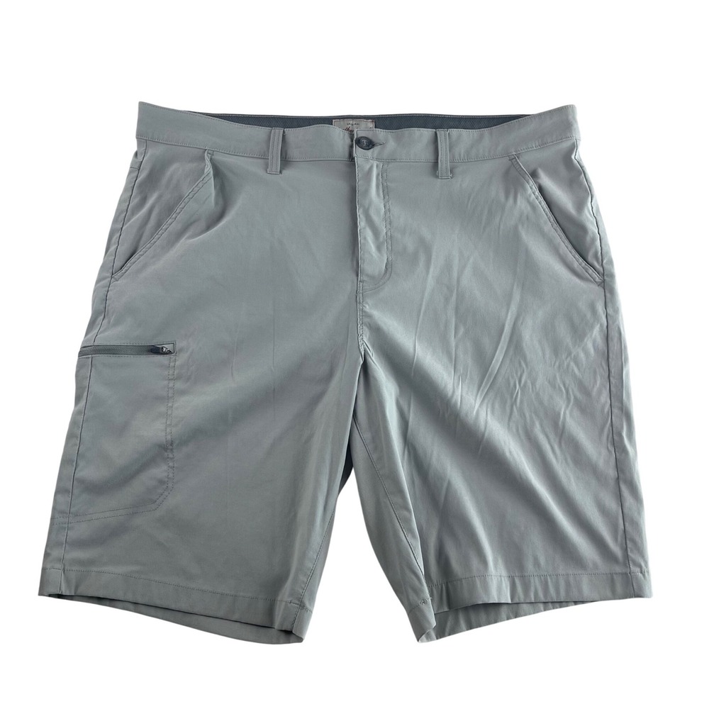 Weatherproof Vintage Mens‎ Gray Utility Cargo Shorts Regular Fit Size 40 Stretch